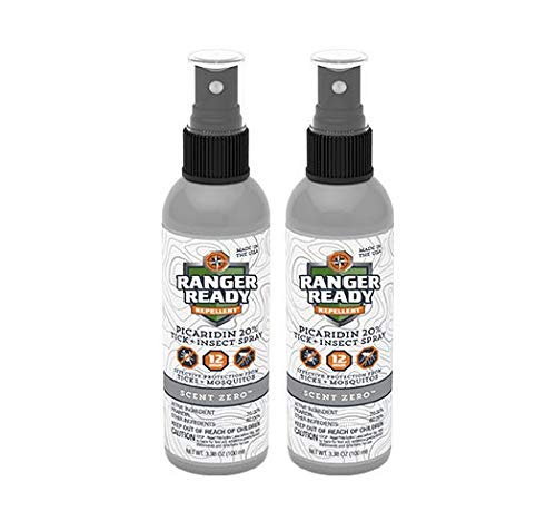 Ranger Ready Insect Repellent with 20% Picaridin Mist Spray Bottle, Scent Zero, 3.4 Ounce, Pack of 2