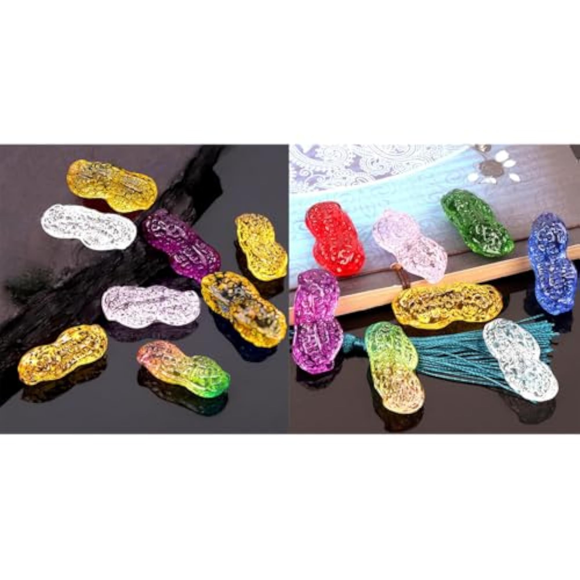 5Pcs Fake Peanut Shell Craft Decor Figurines