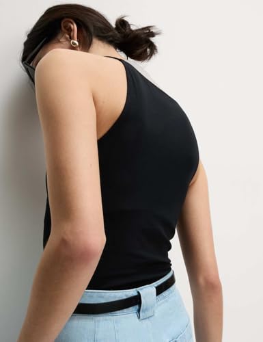 Image of Marks & Spencer Cotton Rich Racer Neck Vest