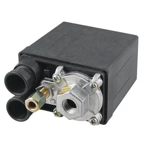 Valve de commande de pressostat pour compresseur d'air 175 PSI 12 bars noir à un port