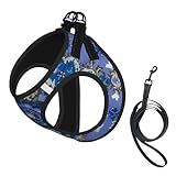 Double anneau en D pour la laisse : Équipé de deux anneaux de traction en forme de D à l'arrière, ce harnais offre une double sécurité et une grande flexibilité pour attacher une laisse. Les sangles au dos et au poitrail sont en matériau réfléchissant pour une sécurité accrue de votre animal.