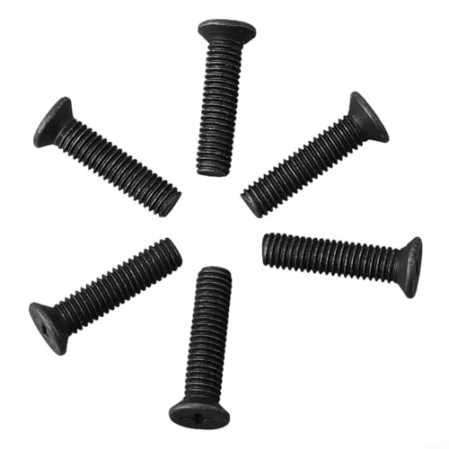 Vite filettata sinistra per adattatore mandrino trapano, viti di fissaggio in metallo M5/M6 da 25 mm, compatibile con punte da trapano da 1/2 pollice UNF e 3/8 di pollice, confezione da 6 (M5 x 25 mm)