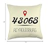 Ohio Home State - Reynoldsburg 43068 Zip Code Throw Pillow #3
