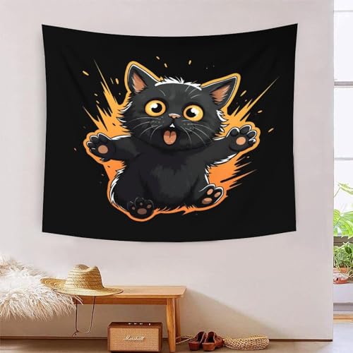 Tapisserie murale chat 3D pour cacher les imperfections d'un mur