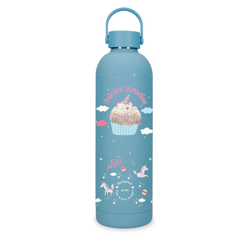 Enso Unicorn Paradise Blue Stainless Steel Bottle 7x26.5x7 cm
