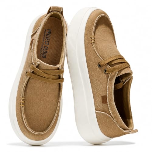 Image of Project Cloud Canvas Platform Loafers for Women Boat Shoes for Women (Dana)
