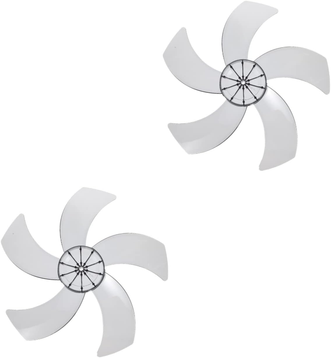 2pcs Plastic Fan Replacement Table Fan Blades Leaves Design Easy to Install Plastic Material Compatible Models