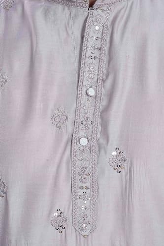Image of DIVISIVE Men's Embroidered Cotton Silk Blend Only Slim Fit Kurta