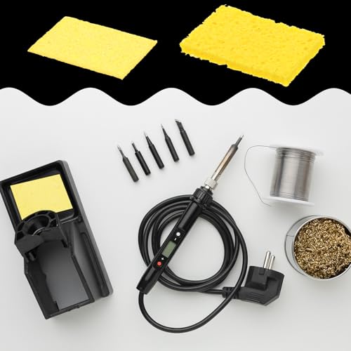 Image of 20 Pcs Soldering Sponge 50x35mm Soldering Iron Cleaning Sponge Replacement Welding Soldering Iron Tip Cleaning Sponge