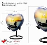 Wędkarska urna pamiątkowa w kształcie serca, miniurny kremacyjne, pogrzeb i pamiątka, urny serca na ludzkie prochy ze stojakiem ekspozycyjnym, pudełkiem premium, torbą i lejkiem (pamiątka z sercem)