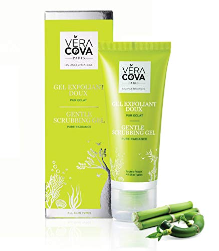 Gel Exfoliant Doux à l’Actif Marin et au Bambou - Pure Éclat - VERACOVA - Gommage Pour Visage, Détox, Régénérant, Apaisant - 98% d’Origine Naturelle à la Fibre de Bambou Thé Vert et Algue Boréale