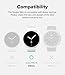 Ringke Slim [Anti-Yellowing Material / 2 Pack] Designed for Samsung Galaxy Watch 8 Case (44mm), Lightweight Sturdy Solid Transparent Cover + Extra Color for Women, Men - Clear & Matte Black