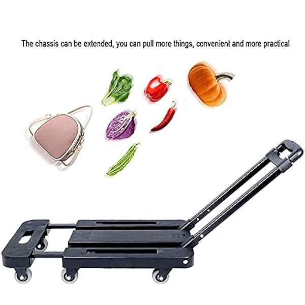 Opvouwbare Trolley, Trolley voor huishoudelijk gebruik, Trolley opvouwbare trolleybox op wielen, Toepasselijke gelegenheden: dagelijkse zware voorwerpen thuis, vrachtbehandeling, bouwplaatsen, enz.