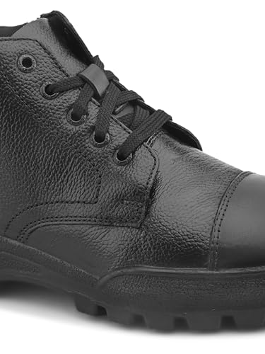 Image of TSF 768 BLACK UNIFORM BOOT WITH ZIP FOR MEN's(768 NEW)