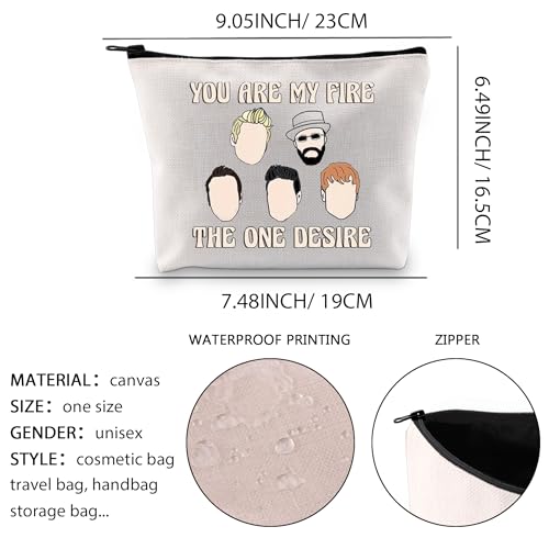 XYANFA Music Gift Makeup Bag Boy Group Fans Gift Music Lover Gifts Boy Group Inspired Gift Cosmetic Zipper Pouch Bag (Cotton, THE ONE DESIRE)2