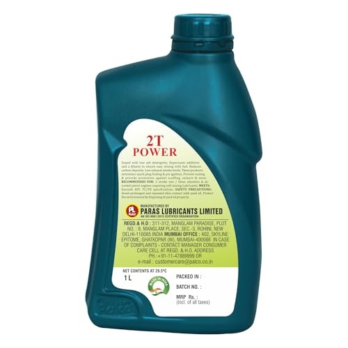 Image of PALCO 2T Power Engine Oil 1 Litre (Pack of 1), 2T Stroke Engine Oil for Bike & Scooter Auto Rickshaws Petrol Mix Additive Semi-Synthetic Bike Oil 3 Wheeler Tillers Chain Saws API TC FB