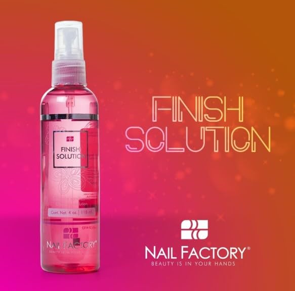 Nail Factory Finish Solution 8 fl oz Sanitizer and Cleaner for Gel Nails