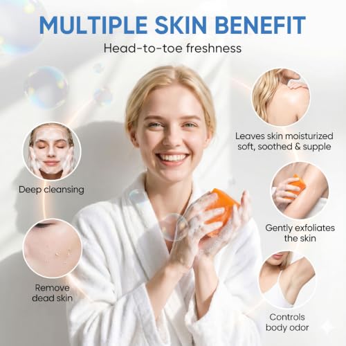 Image of 3 PCS Persimmon Soap Bar for Body Odor Control, Natural Deodorant Bar Soap | Deep Cleansing & Deodorizing Body Wash for Old People Smell, Effectively Remove Body Odor for All Skin Types, Women & Men