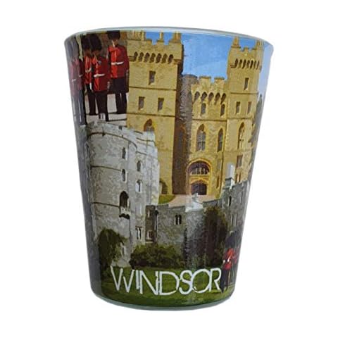 Thomas Benacci Windsor Collage Shot Glass - British UK Souvenir for Visitors of The Castle, Great Park - Royal Guards Cover