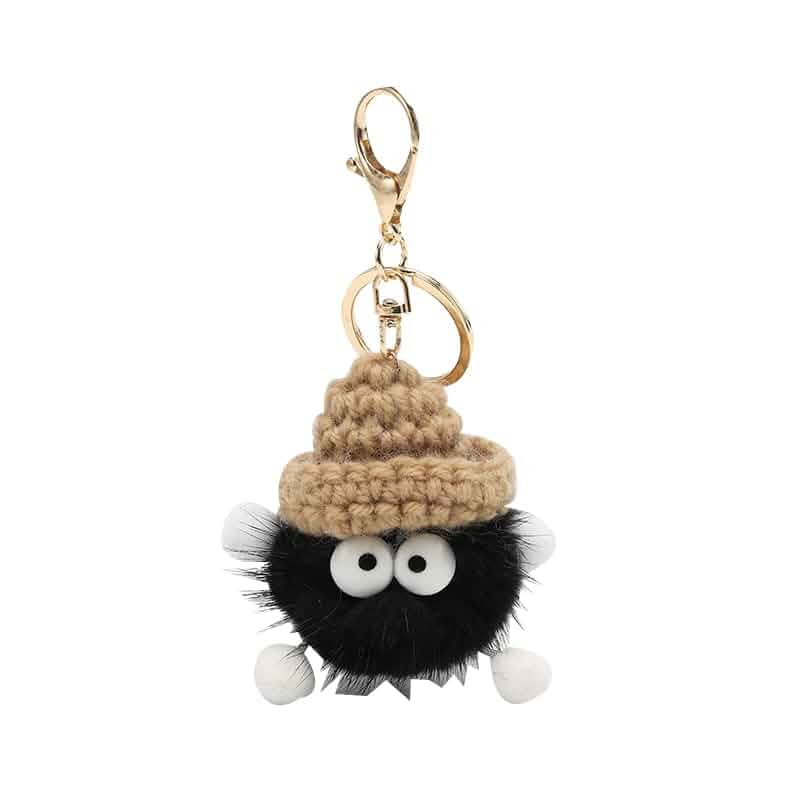jiesinlov Kawaii Plush Small Briquettes Pendant Cute Car Keychain,Purse Backpack Charms Key Chain for Women or Girls Bags