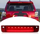 BINQIGOO Red Lens 9 LED Third Brake Light Assembly Compatible With Toyota 4Runner Highlander Prius Sienna etc., LED 3rd Brake Lamp Rear Center Roof High Mount w/Strobe Brake Feature (Red)