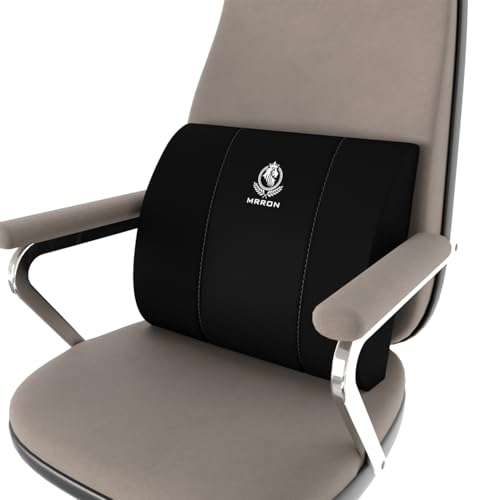 Image of MRRON Car Seat and Coccyx Pillow Kit Memory Foam Back Support and Siting Cushion Ergonomic Adjust Sitting Position Relief Pain for Car or Office Chair (Black, Lumbar)