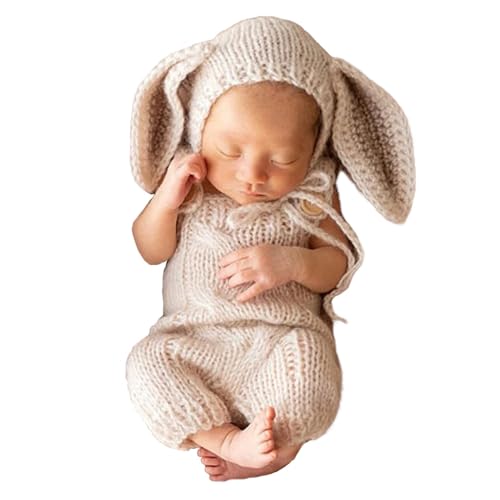 Bsbkoj Disfraz de fotografía de bebé, bonito disfraz de animal para fotografía de bebé, disfraz de conejito para sesiones de fotos, disfraz de cosplay de bebé para reuniones familiares y fotos