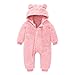 Dwevkeful Baby Junge Mädchen Fleece Winter Overalls Säugling Strampler Fleece Schneeanzug mit Motiv Kleinkind Baby Winter dicken Overall mit Kapuze Neugeborenenenen Strampler Warm Outfits Outwear
