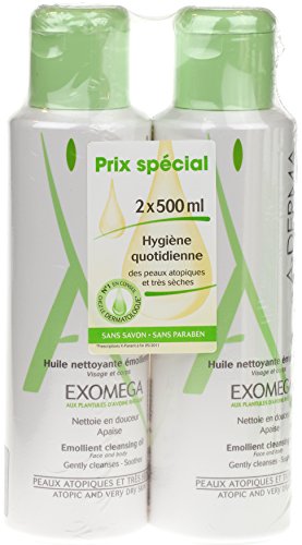 Aderma Exomega Emollient Cleansing Oil 2 x 500ml