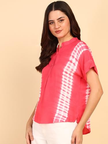 Image of Maaesa Hand Dyed Rayon Top for Women