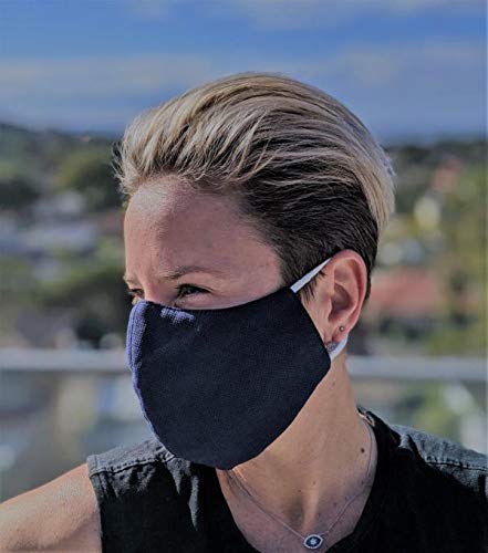 SafeMask réutilisable bleu en coton doux x100