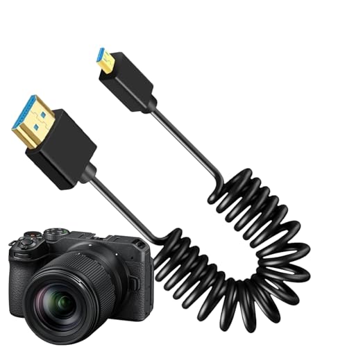 Generico Cable para monitor de cámara – Cable de cámara de alta velocidad – Conexión extensible con muelle para estudio, exterior y entornos estrechos