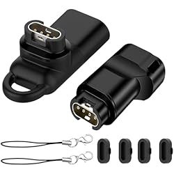 Torre Cargador Garmin 2 Piezas Adaptador USB C a Garmin 90 Grados Tipo C Cargador Compatible con Garmin Fenix 7 7S 7X 6 6S 6X Pro 5 5S 5X Plus Forerunner 265 245 955 945 45 55 Instinct 2 Venu 2s Vivoactive 3 4 Approach S60