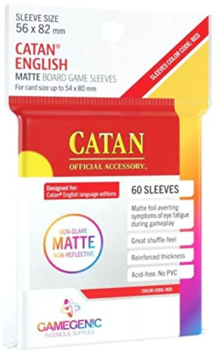 GAMEGEN!C - Matte Catan-Sized Sleeves 56 x 82 mm (50), Colour Clear (GGS10073ML)