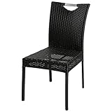Größe: 42x55x85 cm (BxTxH) VEGA 30014586 Geflechtstuhl Key, 42x55x85 cm (BxTxH), schwarz, 4 Stück