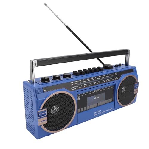 Am FM Cassette Player Bluetooth Vintage Sonido Puerto USB de 3.5 Mm aux en Grabadora de Cinta (Enchufe de la UE)