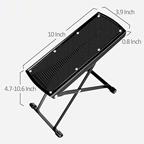 Lejesth Foldable 6-Position Height Adjustable Pedicure & Manicure Foot Rest, Non-Slip Rubber Foot Stool for Comfortable Home Nail Care, Easy Toenail Trimming & Nail Art Foot Stool