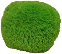 Golden Quality Bedding Plush Ball Pillow Faux Fur Soft and Comfy 9 X 12 Throw Pillow Set of 2(Lime)