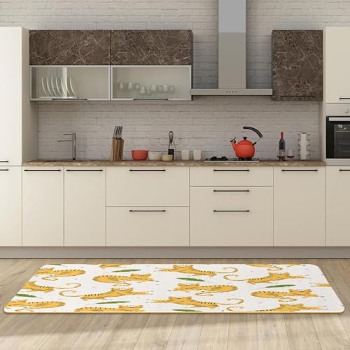 Tapete de cocina de 2 piezas lavable absorbente para cuarto de lavado 3