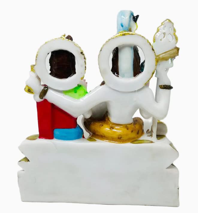 Image of Marble Dust Shiv Parivar, Shiv Family, 13 Inches, Idol 1 Piece (Multicolour)