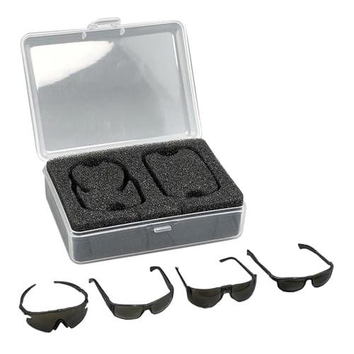 JunZheHub 4Pcs 1:6 Action Figures Glasses Sturdy Easy to Use Sunglasses Model Accessories
