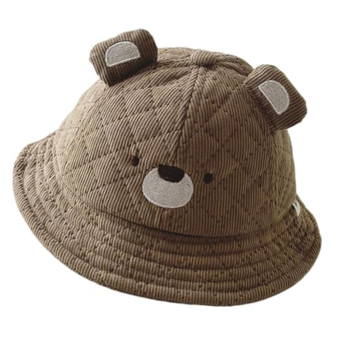 Baby Corduroy Bear Hat Warm Soft Adjustable Caps Unisex Child Hat Windproof Warm Accessories for Toddler 1-4 Years