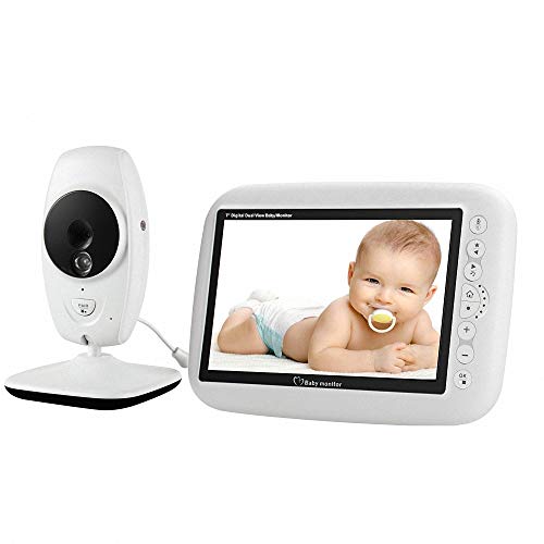Audio-Babyphone mit Kamera Digital Baby Überwachung 7" TFT LCD Digital Bildschirm Nachtlicht Nachtsichtkamera Temperaturüberwachung