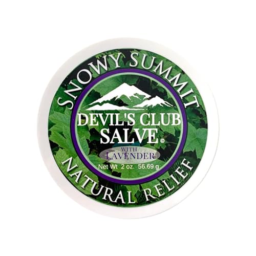 Snowy Summit Alaska Devils Club Lavender Salve - Handmade Skin Care Ointment with Lavender - Natural Muscle Rub with Premium Responsibly Sourced Plant Materials - Made in USA - 2 oz