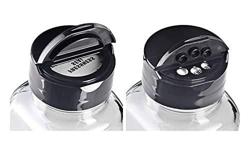 Image of Machak Square Glass Jar Spice Container Salt & Pepper Shaker Set, 120ml (Set of 6)