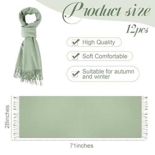 Haysandy Bulk Pashmina Shawls for Wedding Women Scarf Bridesmaid Shawls and Wraps Party Gift for Guest2