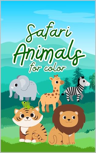Livro de Colorir - Animais do Safari (Portuguese Edition)