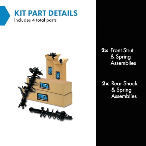 Image of TRQ Front and Rear Strut & Coil Spring Assembly Set Driver & Passenger Sides Compatible with 02-05 Honda Civic