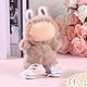 Mikovivi 2025 Süße Mini-Schuhe für Puppe, Plüschspielzeug Outfit Modische Kleidung Zubehör für 15cm & 17cm Puppe (Lila)