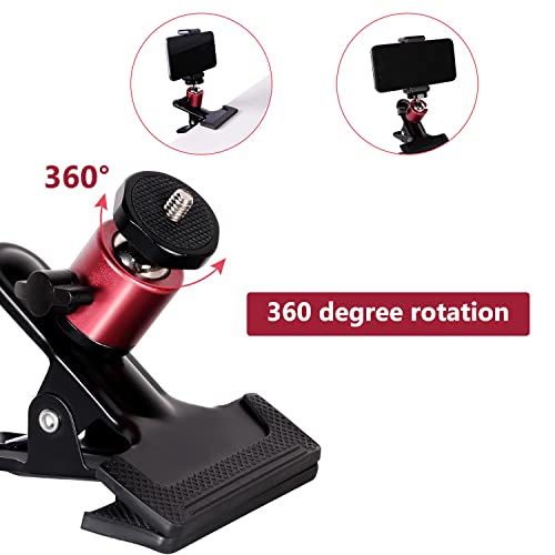 Slow Dolphin Tripod Clip Clamp Mount Flash Reflector Holder For Studio Backdrop Camera With 360 Swivel Tripod Mini Ball Head Standard 1/4" Screw,Slr, Digital Slr, Video Came Photoshoot Studio (2Pcs) #TOP4